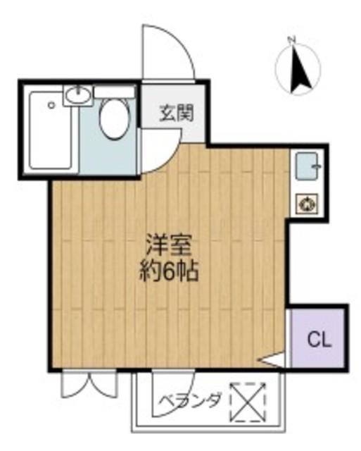 イオボヌール江古田(ワンルーム/2階)の間取り写真