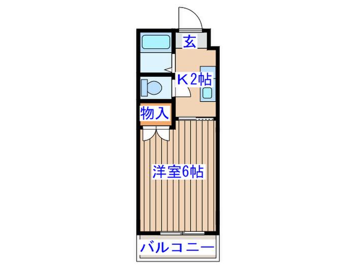 ドミールキャロット2(1K/3階)の間取り写真