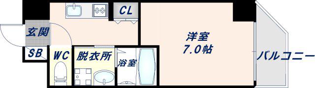 FELIZ GALAXY(1K/4階)の間取り写真