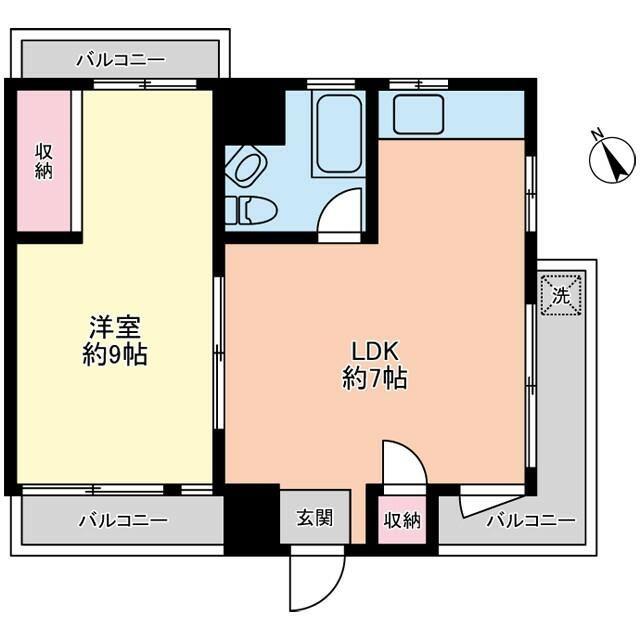 土屋マンション(1LDK/5階)の間取り写真