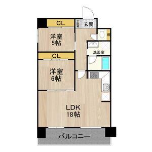 テンフォーティー(2LDK/3階)の間取り写真
