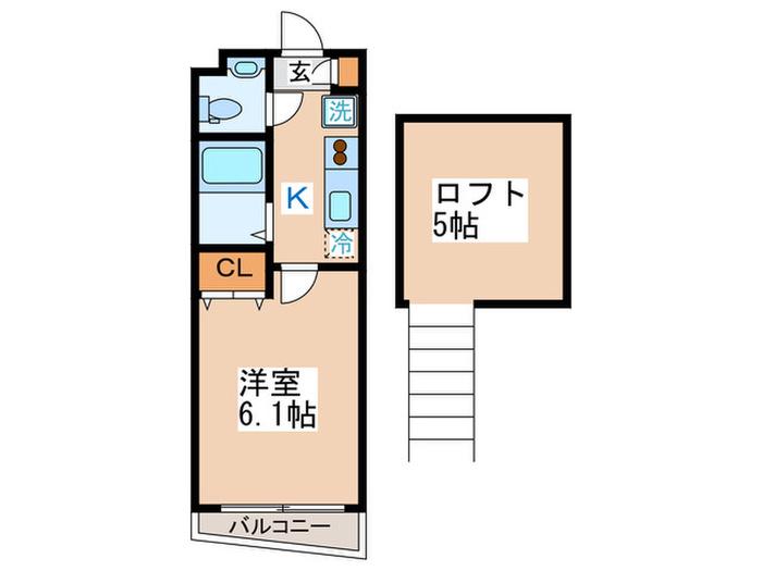 モンシャトー方南町(1K/3階)の間取り写真