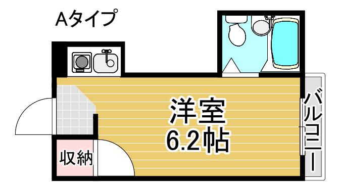 ディノ玉出(ワンルーム/5階)の間取り写真