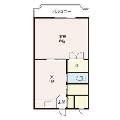 サンステージ八万(1DK/1階)の間取り写真