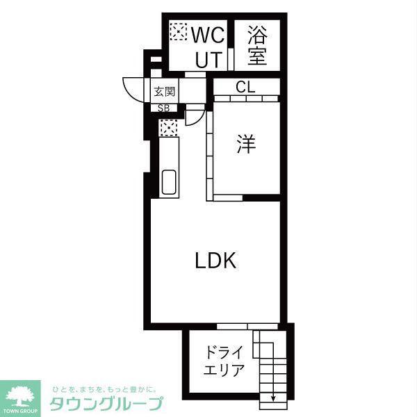 シエル中野坂上(1LDK/1階)の間取り写真