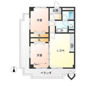 カーサエルドラード(2LDK/1階)の間取り写真