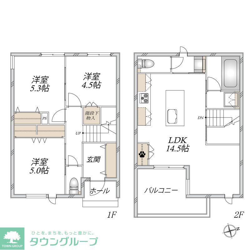 WITH(3LDK/1階)の間取り写真