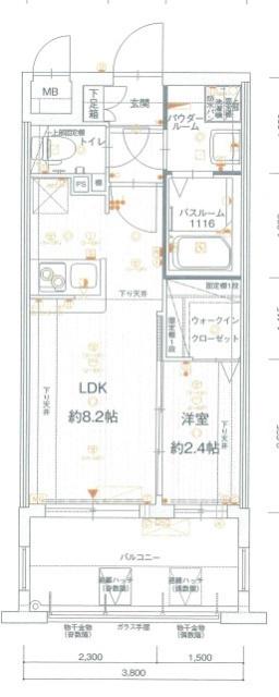 グランフォーレ博多駅東プレミア(1LDK/6階)の間取り写真