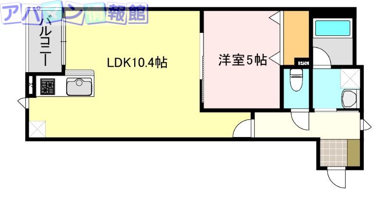 ハレ・ラニカイD棟(1LDK/3階)の間取り写真