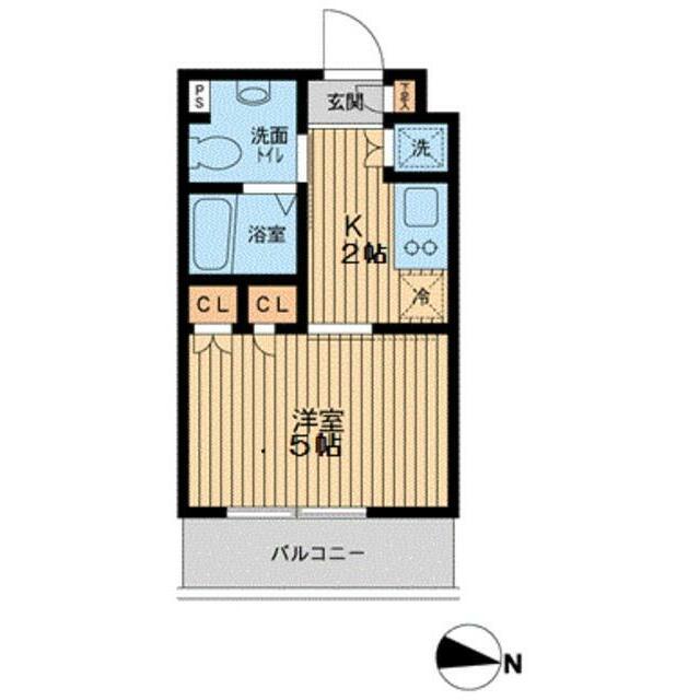 エスティメゾン武蔵小山(1K/3階)の間取り写真