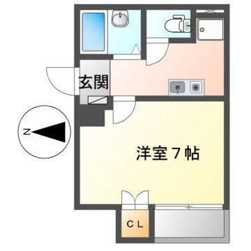 パレ千郷(1K/3階)の間取り写真