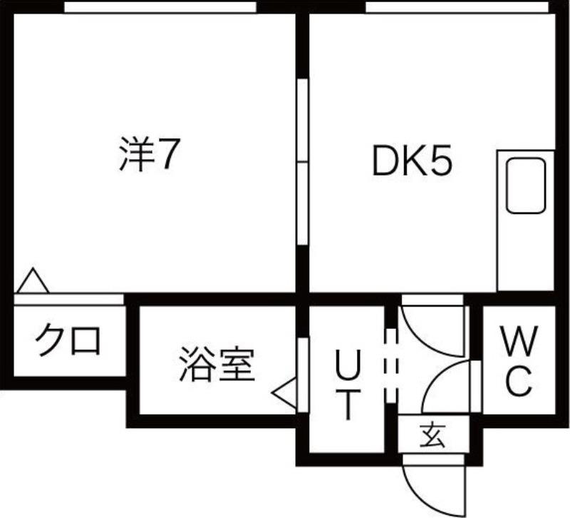 グラシアN37(1DK/4階)の間取り写真