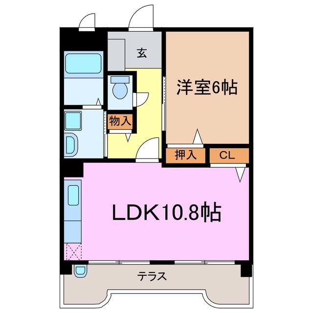 CENTRAL FERS(1LDK/3階)の間取り写真