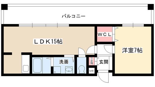 サムティレジデンス東山公園(1LDK/5階)の間取り写真