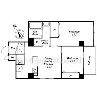 THE ORCHID MANOR(2LDK/1階)の間取り写真