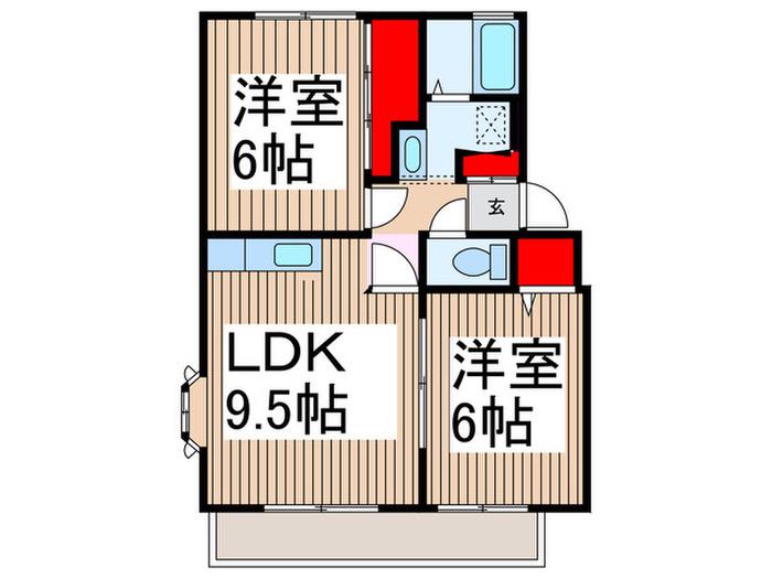 パナステ-ジII(2LDK/3階)の間取り写真