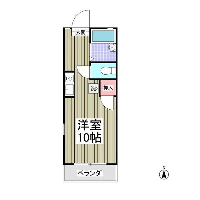 アネックスK-1(ワンルーム/1階)の間取り写真