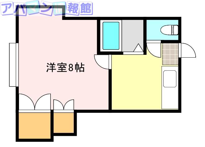 メゾンフェニーチェ(1K/2階)の間取り写真