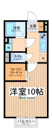 ルミエールⅠ(1K/2階)の間取り写真
