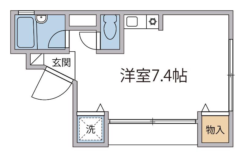 KOシティ山下町(ワンルーム/3階)の間取り写真