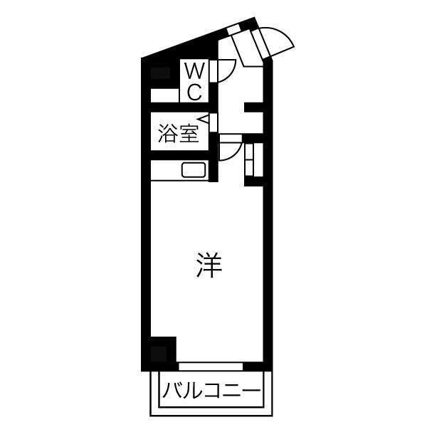 ビバリーヒルズ(1K/6階)の間取り写真