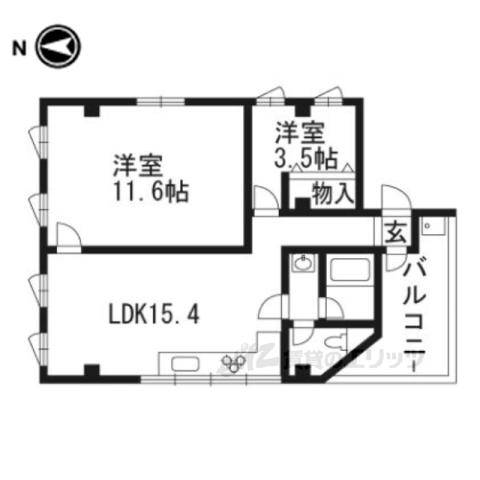 T.H.10(2LDK/4階)の間取り写真