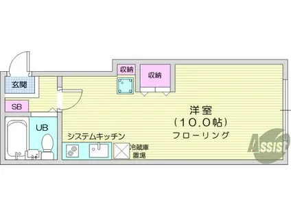 ハウスフォーユー2(ワンルーム/2階)の間取り写真