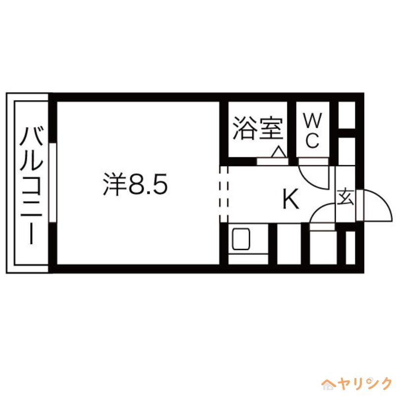 グランドハイネス御成(1K/3階)の間取り写真