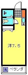 レモンハウス多摩川(ワンルーム/3階)の間取り写真