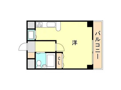 フォルム芦屋アヴァンセ(ワンルーム/2階)の間取り写真