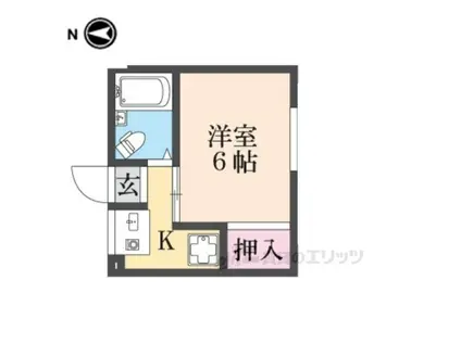 サマックスプロムナード(1K/1階)の間取り写真