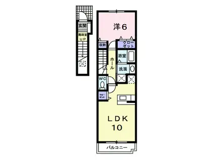 ブリーゼ(1LDK/2階)の間取り写真