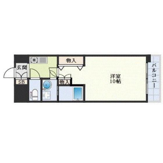 LECIEL仁保新町(1K/2階)の間取り写真