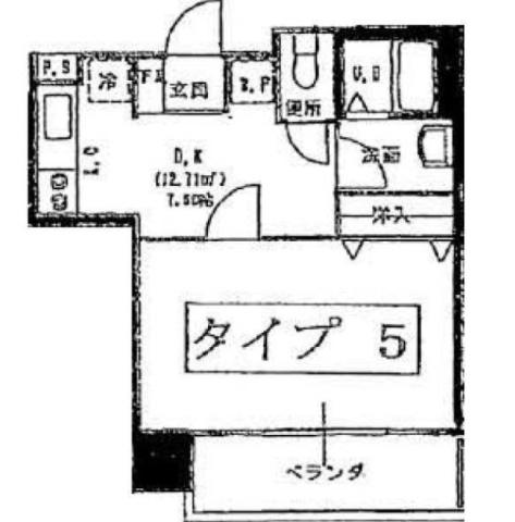 アルテッツァ紺屋町(1DK/7階)の間取り写真