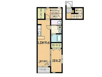 ARVO(1LDK/2階)の間取り写真