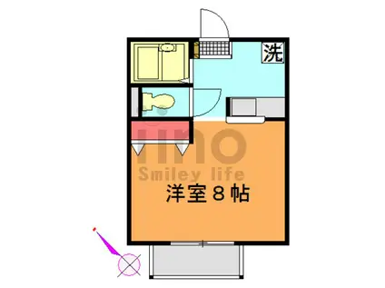 ドルチェ原(1K/1階)の間取り写真