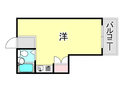 カサベラ神戸(ワンルーム/10階)の間取り写真