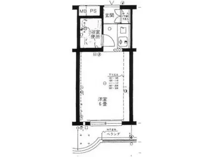 ジョイフル笹塚(ワンルーム/2階)の間取り写真