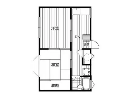 スイーテス湘南(2DK/1階)の間取り写真
