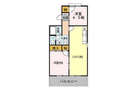 ファーストヴューラー八番館(2LDK/1階)の間取り写真