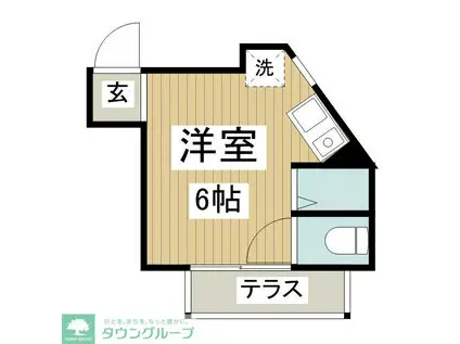 コーポ青木第7(1K/1階)の間取り写真