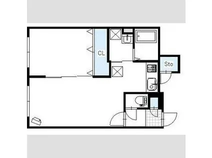 パティオN9(1LDK/1階)の間取り写真