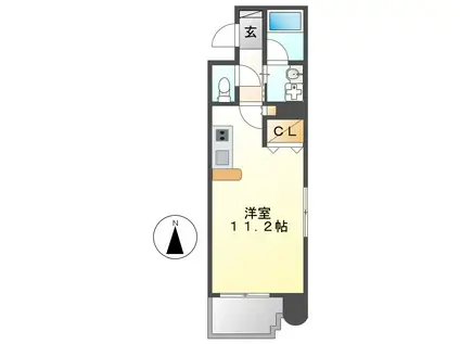 セレス大須(ワンルーム/8階)の間取り写真