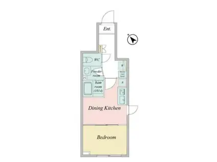 LIVEFLAT門前仲町旧グローリオシェ(1DK/2階)の間取り写真