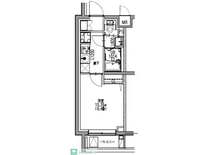 S-RESIDENCE行徳COURANT(1K/1階)の間取り写真