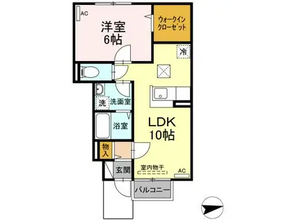 クオリティーエステート ・II(1LDK/1階)の間取り写真