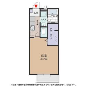 ピュアハイツII(1K/1階)の間取り写真