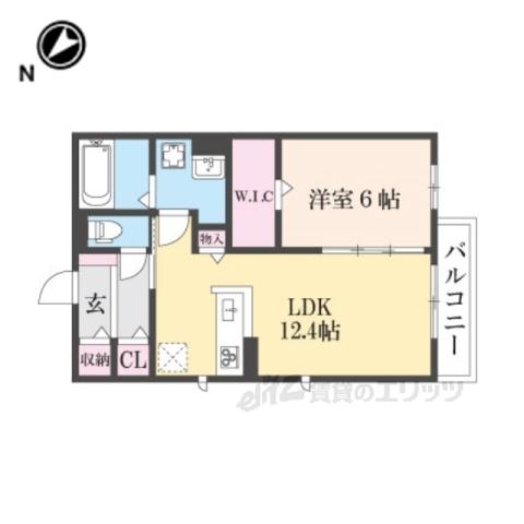 ラヴィーヌ(1LDK/2階)の間取り写真