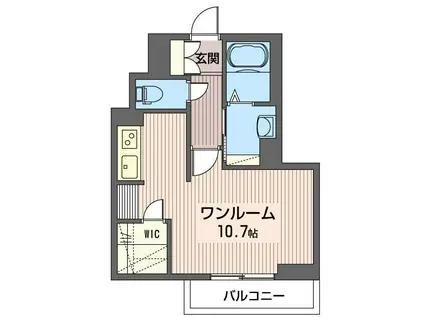 ル・パルク箱森II(ワンルーム/1階)の間取り写真