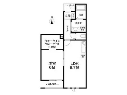 LANAI HOUSE 393 NOAH(1LDK/1階)の間取り写真